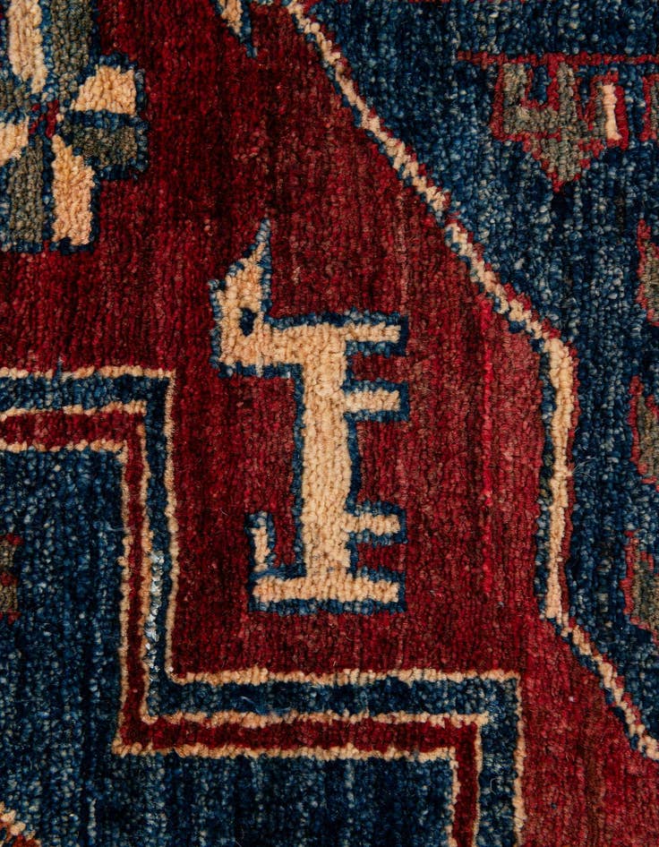 Detail image of  5' x 6' 10  Hand Knotted Kazak Oriental Wool Rug