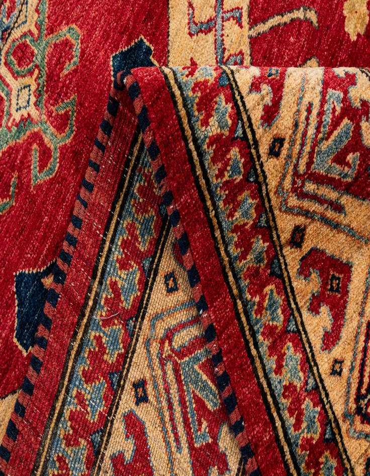 Detail image of  5' 1 x 7' 3  Hand Knotted Kazak Wool Rug