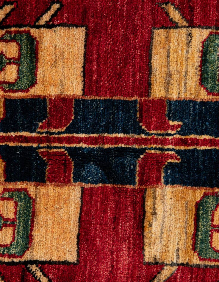 Detail image of  5' 1 x 7' 3  Hand Knotted Kazak Wool Rug