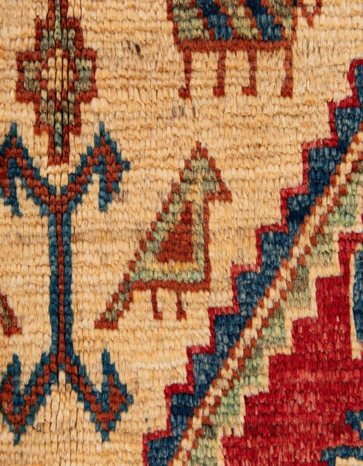 Detail image of  4' 10 x 7' 8  Hand Knotted Kazak Oriental Wool Rug