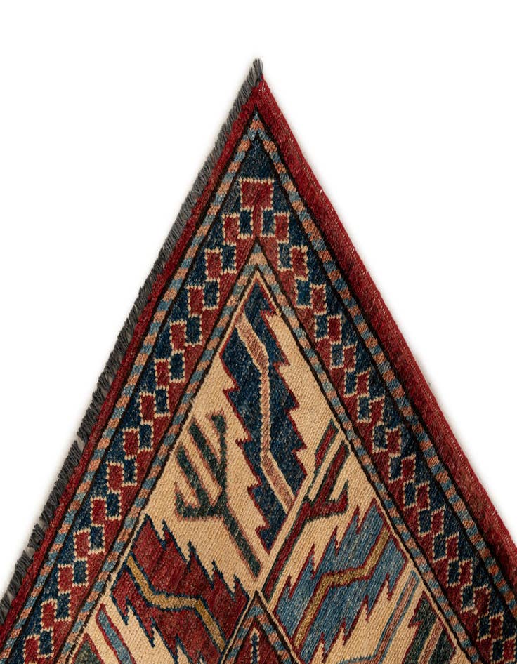 Detail image of  6' x 9'  Hand Knotted Kazak Oriental Wool Rug