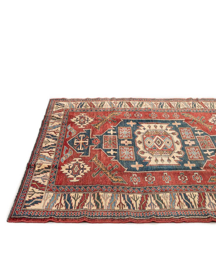 Detail image of  6' x 9'  Hand Knotted Kazak Oriental Wool Rug