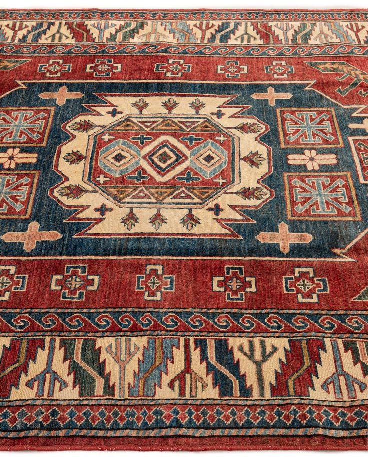 Detail image of  6' x 9'  Hand Knotted Kazak Oriental Wool Rug