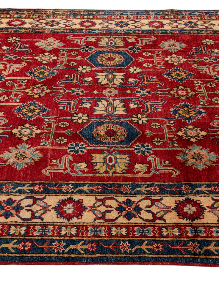 Detail image of  6' 2 x 8' 6  Hand Knotted Kazak Wool Rug