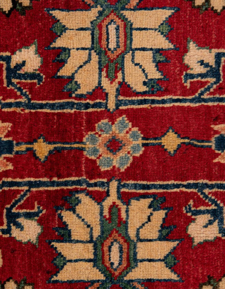 Detail image of  6' 2 x 8' 6  Hand Knotted Kazak Wool Rug