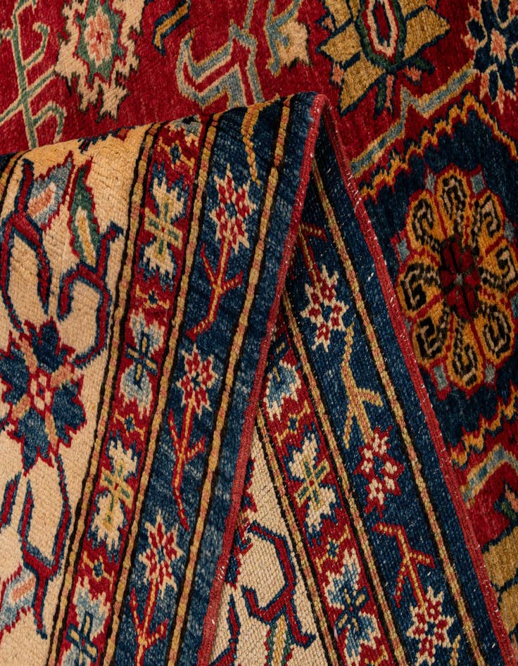 Detail image of  6' 2 x 8' 6  Hand Knotted Kazak Wool Rug