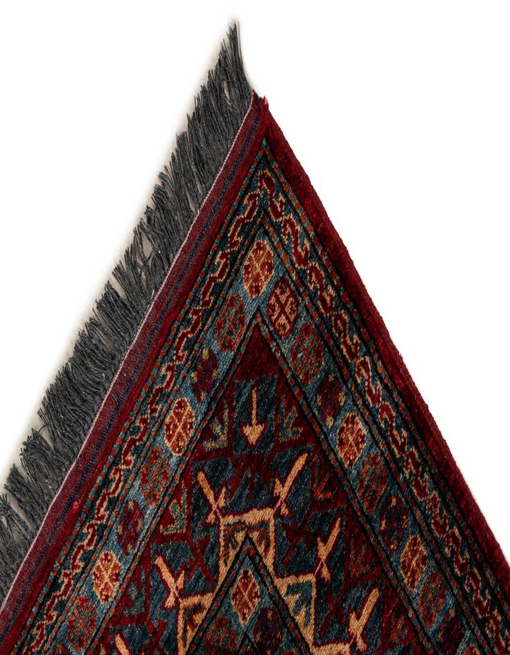 Detail image of  5' x 7' 6  Hand Knotted Kazak Wool Rug