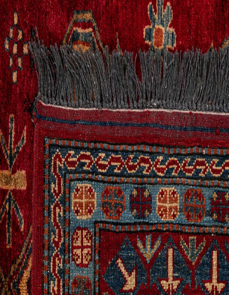 Detail image of  5' x 7' 6  Hand Knotted Kazak Wool Rug