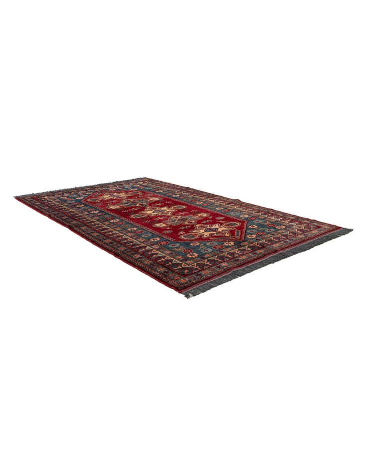 Detail image of  5' x 7' 6  Hand Knotted Kazak Wool Rug