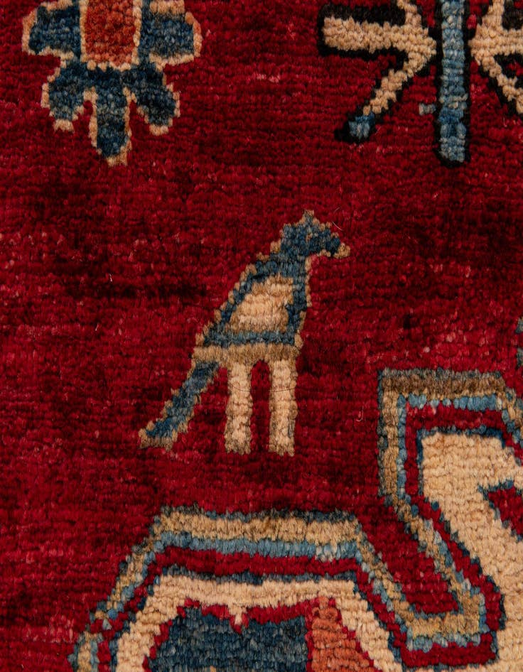 Detail image of  5' x 7' 6  Hand Knotted Kazak Wool Rug