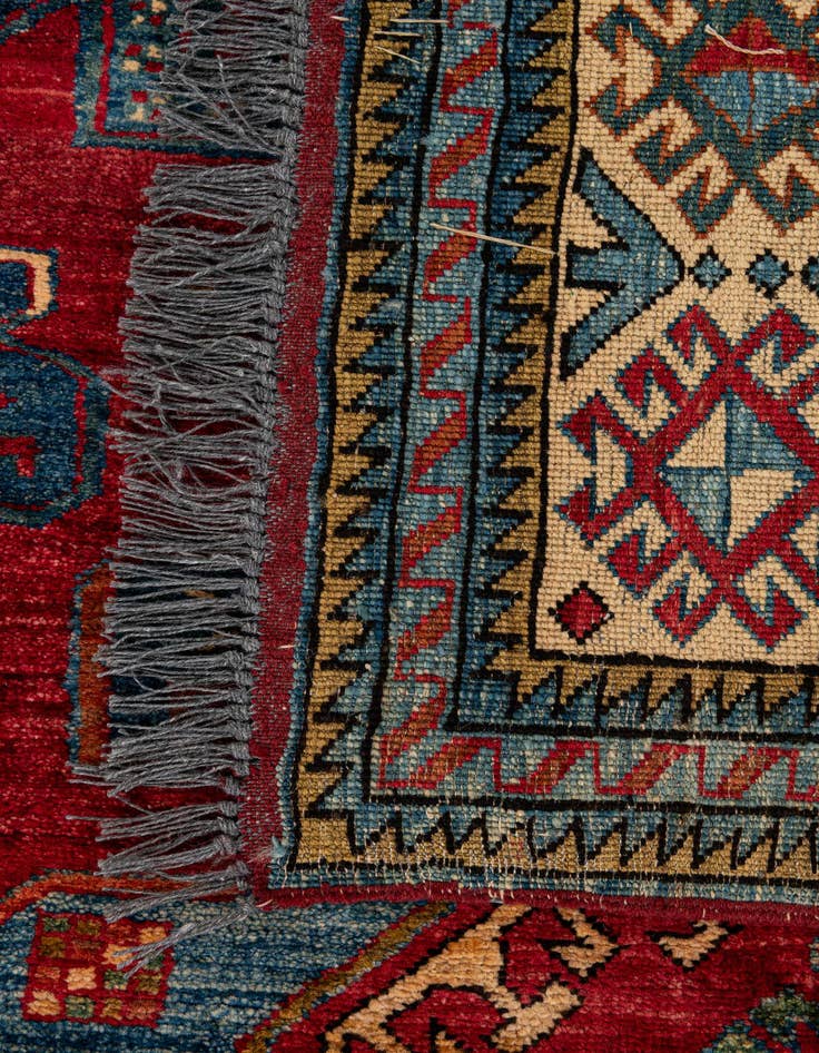 Detail image of  5' 1 x 7' 4  Hand Knotted Kazak Wool Rug