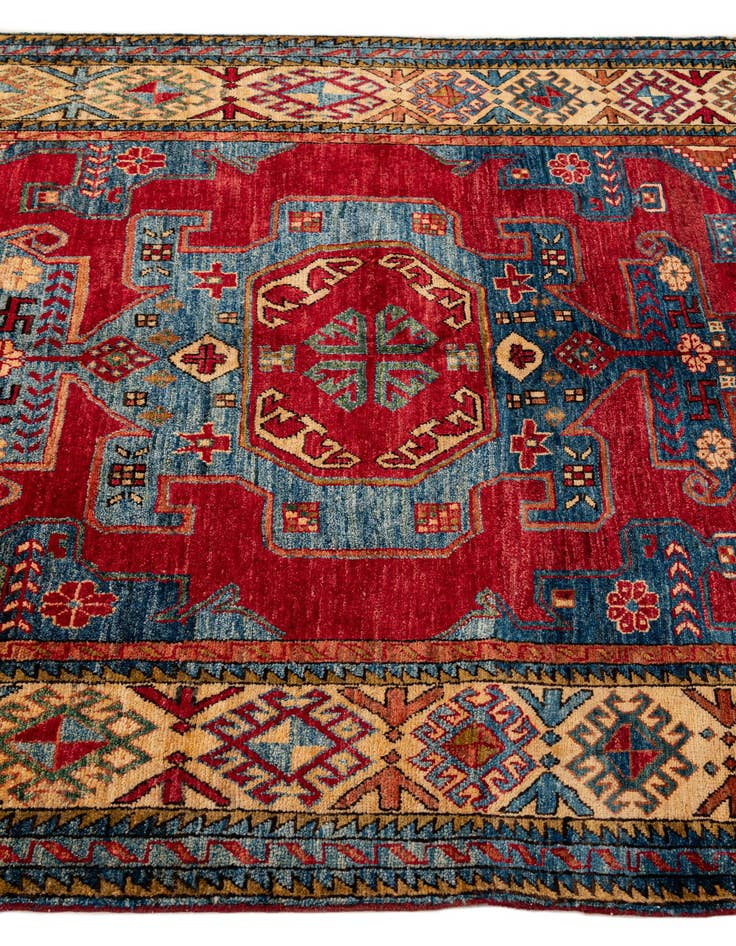 Detail image of  5' 1 x 7' 4  Hand Knotted Kazak Wool Rug