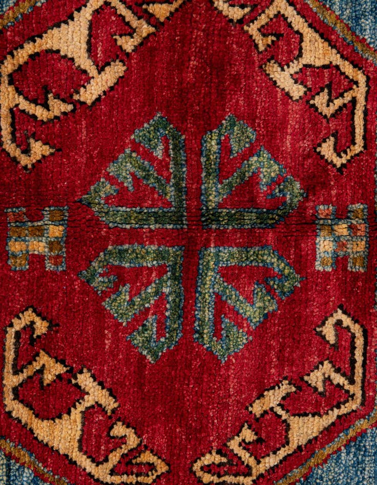 Detail image of  5' 1 x 7' 4  Hand Knotted Kazak Wool Rug