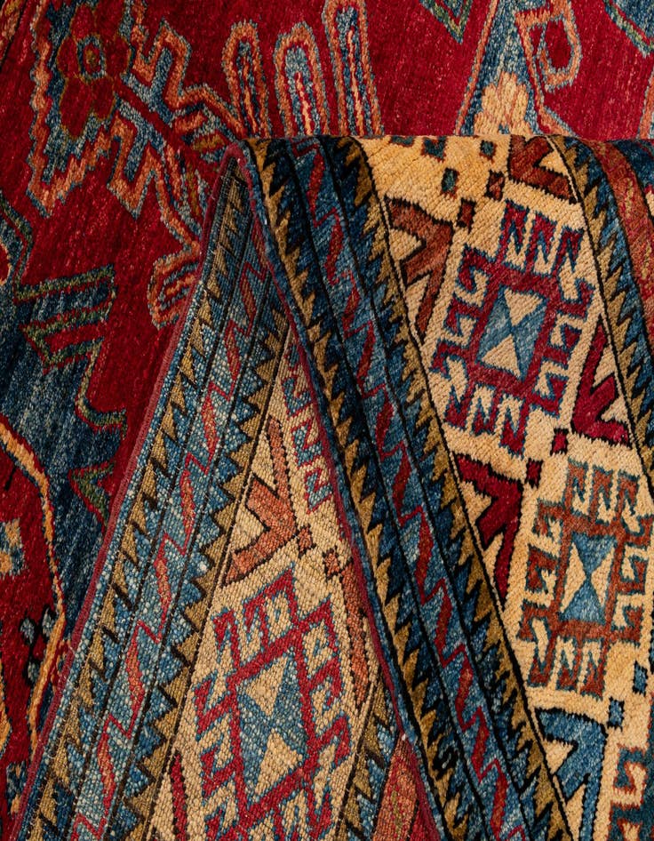 Detail image of  5' 1 x 7' 4  Hand Knotted Kazak Wool Rug