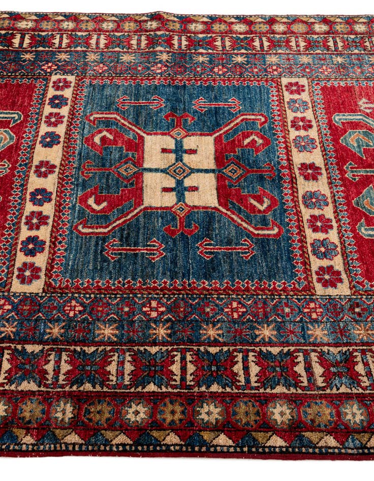 Detail image of  5' 1 x 7' 5  Hand Knotted Kazak Wool Rug