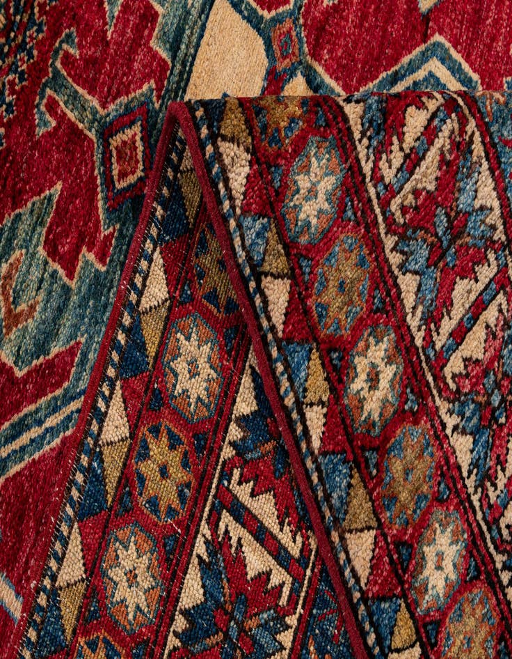 Detail image of  5' 1 x 7' 5  Hand Knotted Kazak Wool Rug
