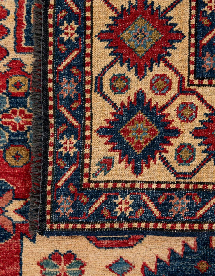 Detail image of  4' 5 x 6' 10  Hand Knotted Kazak Wool Rug