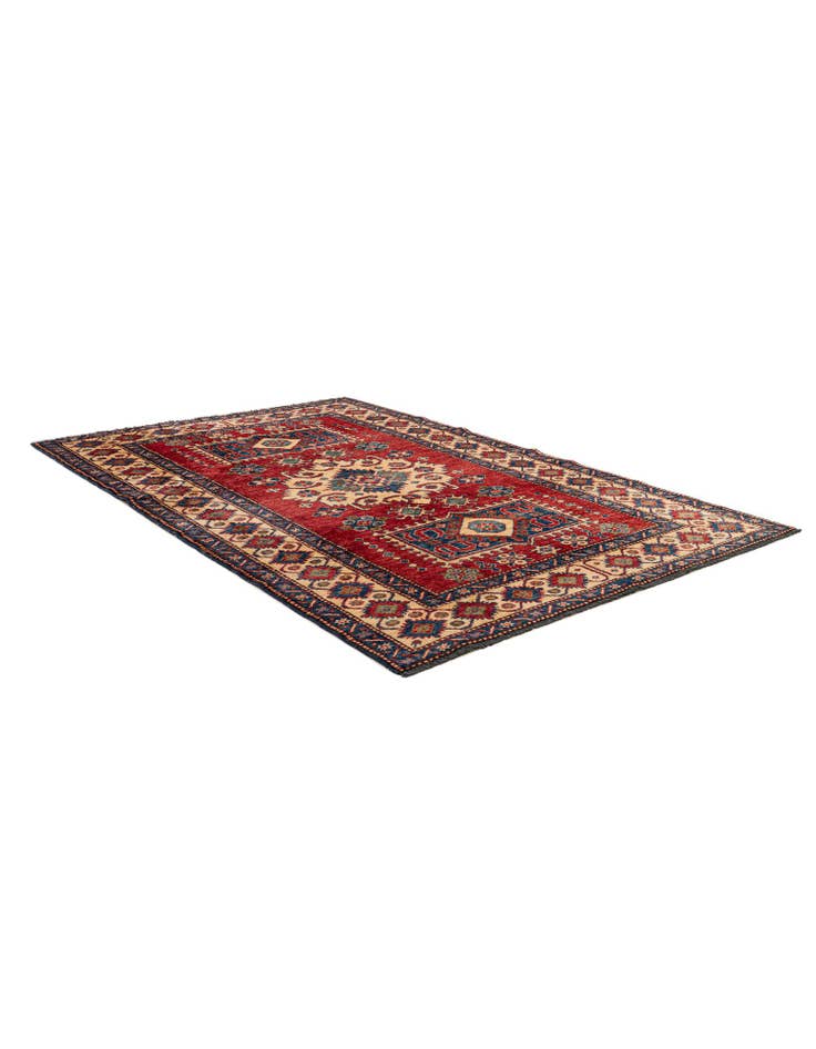 Detail image of  4' 5 x 6' 10  Hand Knotted Kazak Wool Rug