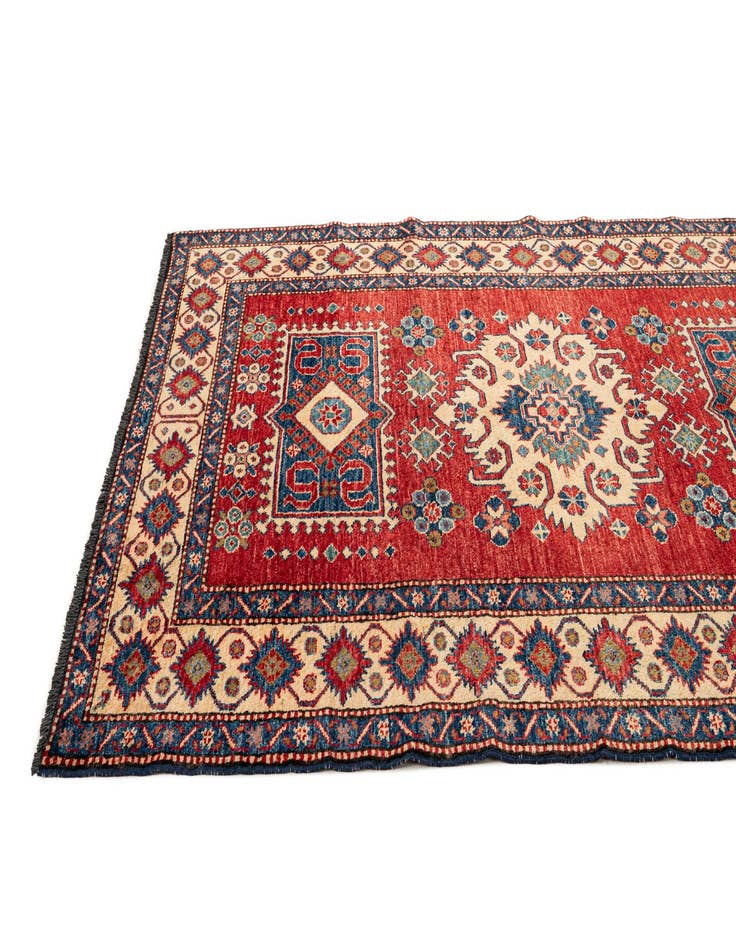 Detail image of  4' 5 x 6' 10  Hand Knotted Kazak Wool Rug