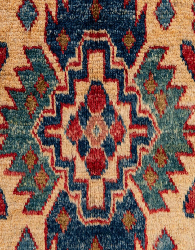 Detail image of  4' 5 x 6' 10  Hand Knotted Kazak Wool Rug