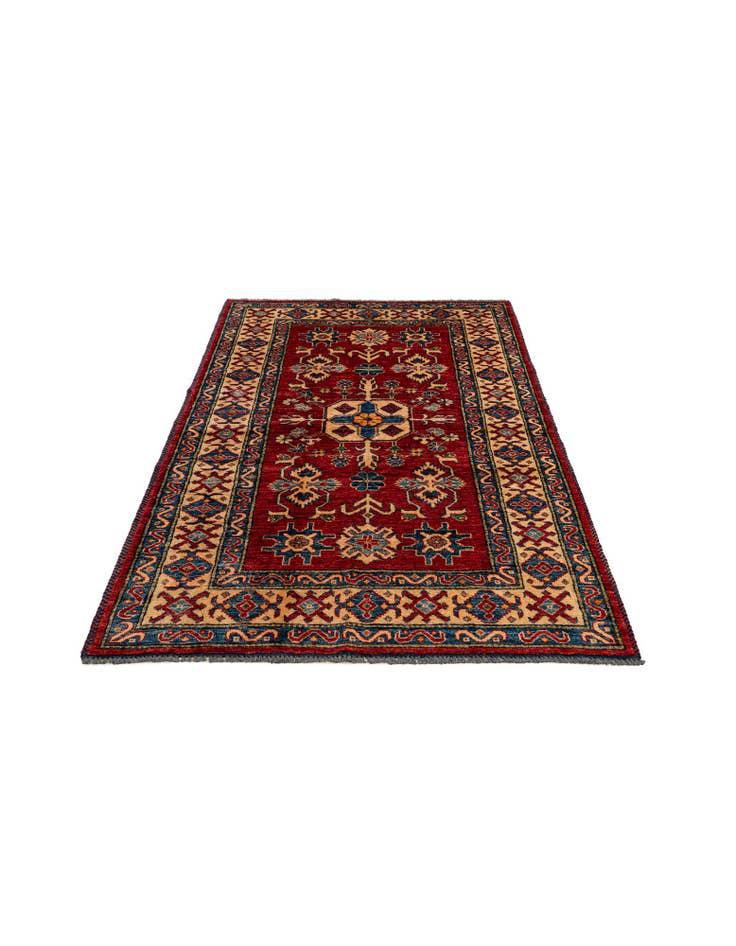 Detail image of  4' 1 x 6' 5  Hand Knotted Kazak Wool Rug