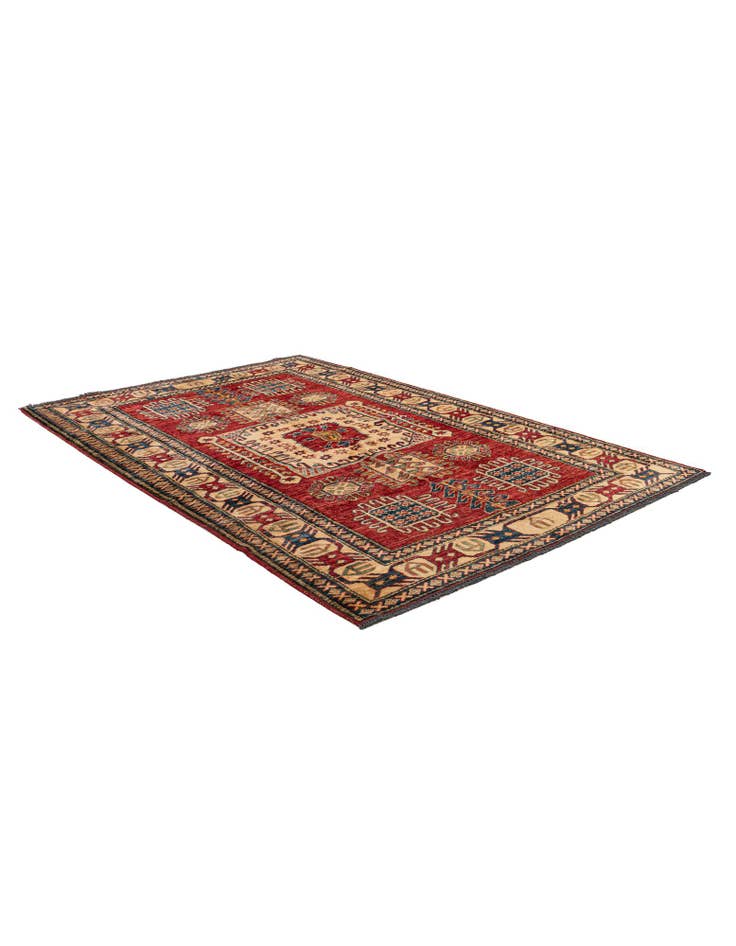 Detail image of  4' 4 x 6' 6  Hand Knotted Kazak Wool Rug