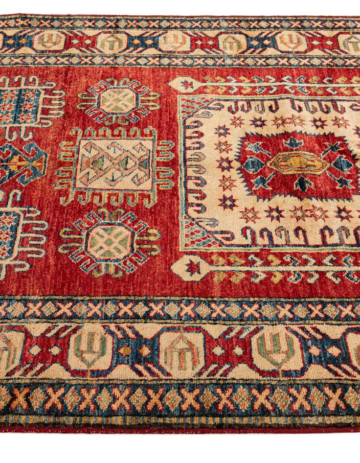 Detail image of  4' 4 x 6' 6  Hand Knotted Kazak Wool Rug