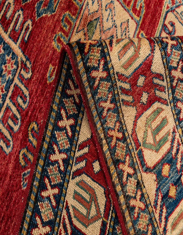 Detail image of  4' 4 x 6' 6  Hand Knotted Kazak Wool Rug
