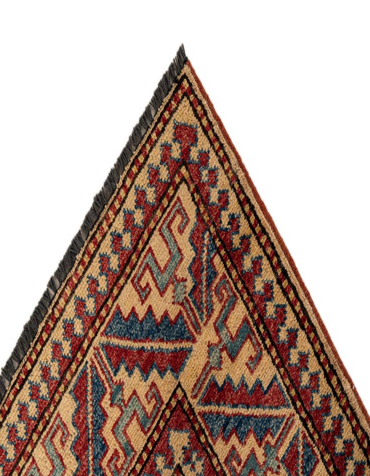 Detail image of  4' 4 x 6' 6  Hand Knotted Kazak Wool Rug