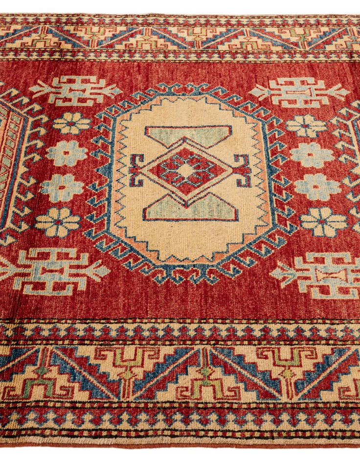 Detail image of  4' 4 x 6' 6  Hand Knotted Kazak Wool Rug