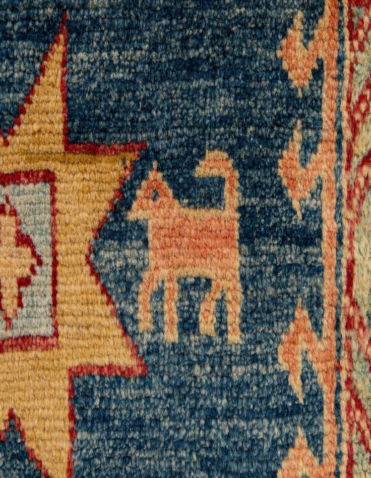 Detail image of  4' 4 x 6' 6  Hand Knotted Kazak Wool Rug