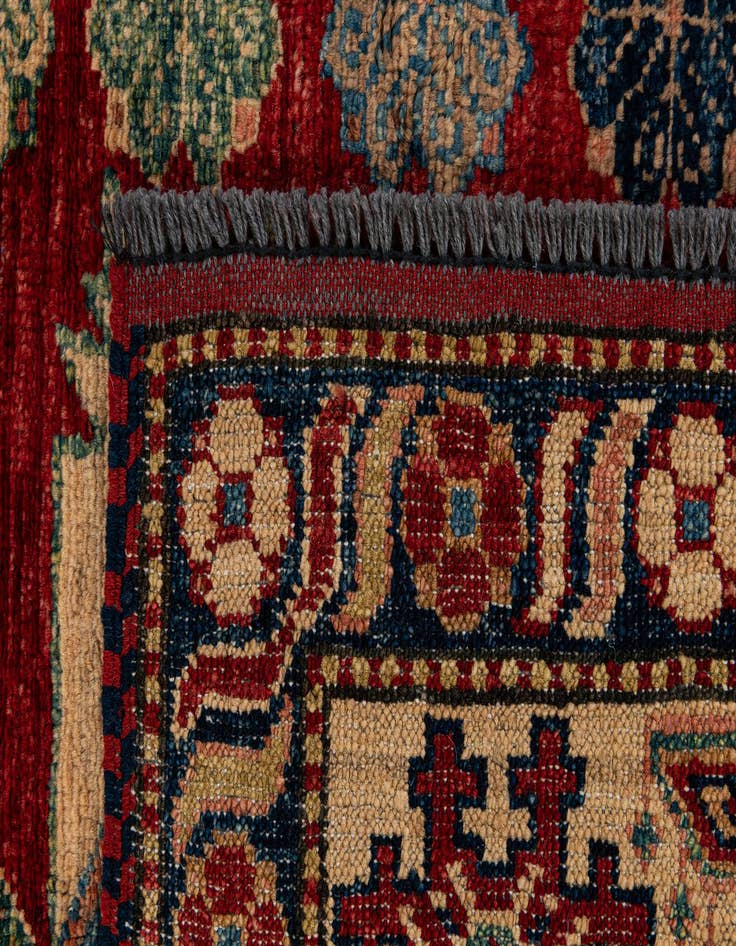 Detail image of  4' 2 x 7' 4  Hand Knotted Kazak Wool Rug
