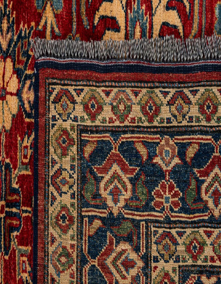 Detail image of  4' 10 x 6' 4  Hand Knotted Kazak Wool Rug