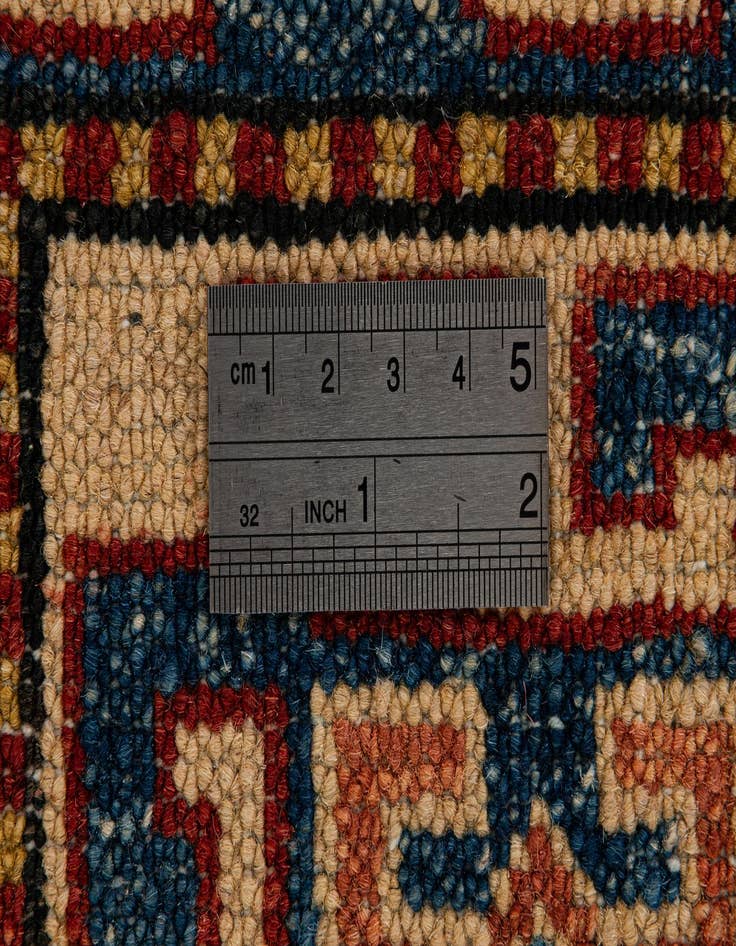 Detail image of  4' 3 x 6' 1  Hand Knotted Kazak Wool Rug