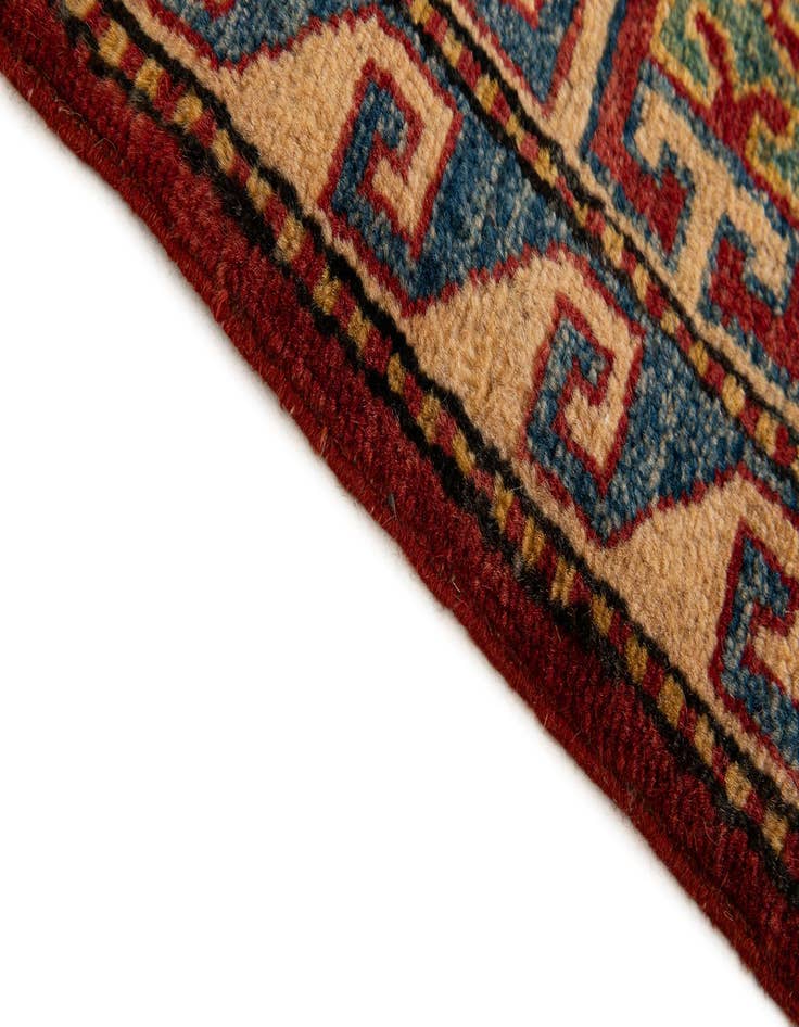 Detail image of  4' 3 x 6' 1  Hand Knotted Kazak Wool Rug