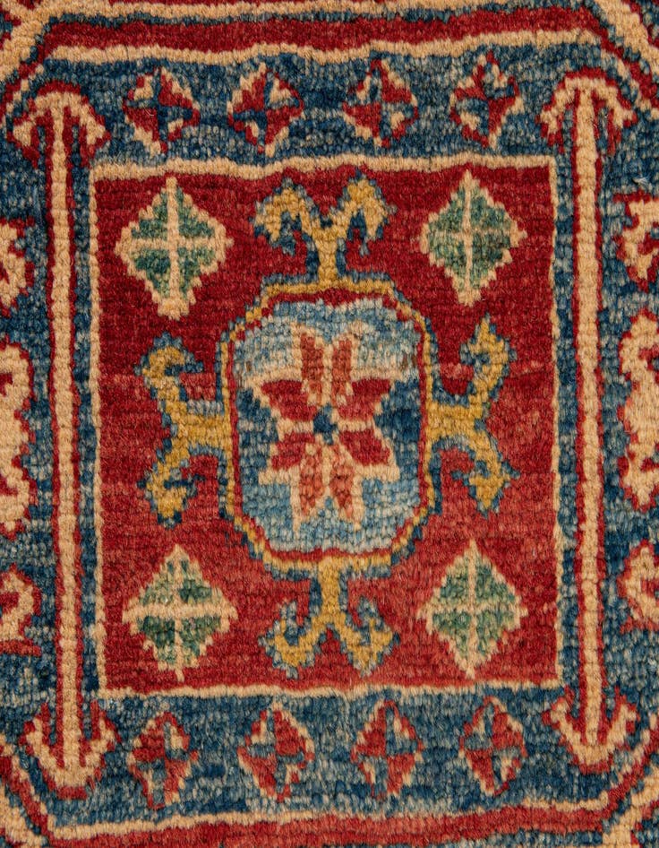 Detail image of  4' 3 x 6' 1  Hand Knotted Kazak Wool Rug