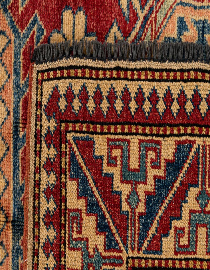 Detail image of  4' 5 x 6' 10  Hand Knotted Kazak Wool Rug