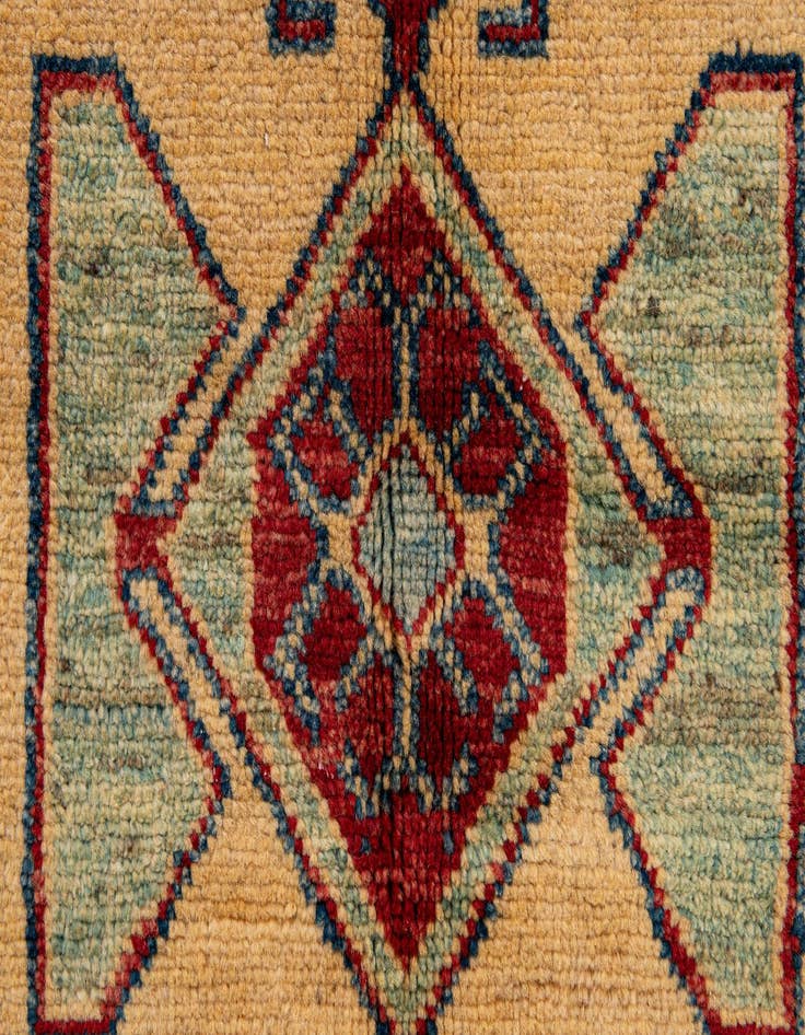 Detail image of  4' 5 x 6' 10  Hand Knotted Kazak Wool Rug