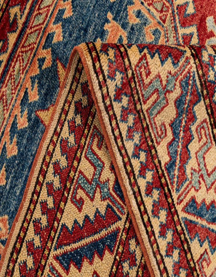 Detail image of  4' 5 x 6' 10  Hand Knotted Kazak Wool Rug