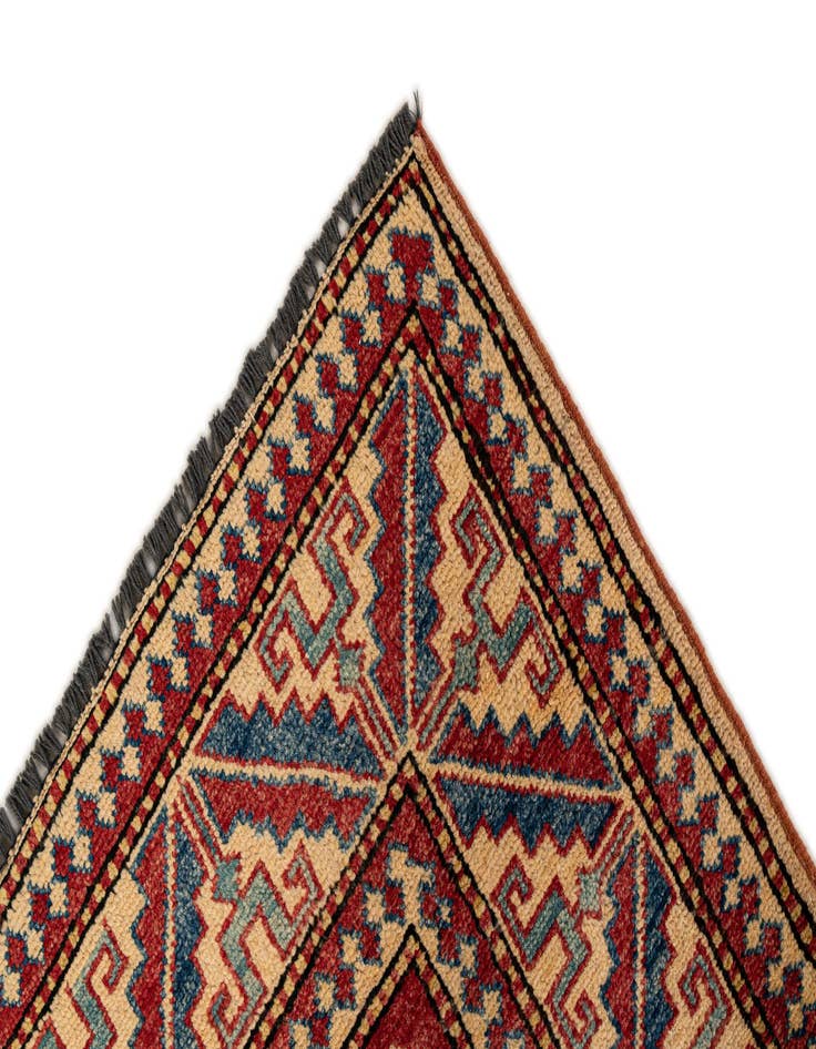 Detail image of  4' 5 x 6' 10  Hand Knotted Kazak Wool Rug