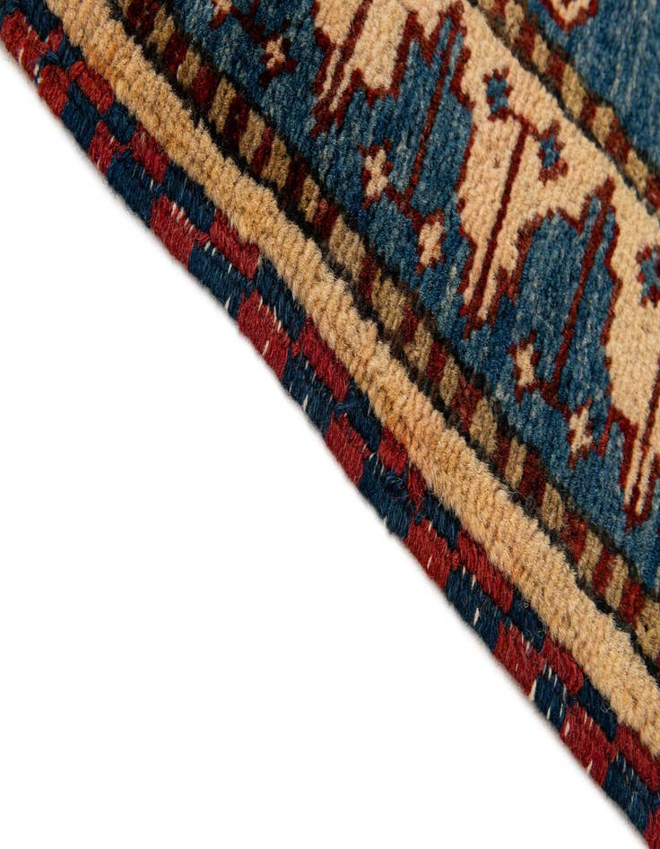 Detail image of  5' 2 x 6' 9  Hand Knotted Kazak Wool Rug