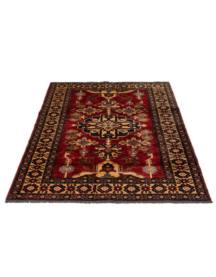 Detail image of  4' 3 x 5' 8  Hand Knotted Kazak Wool Rug