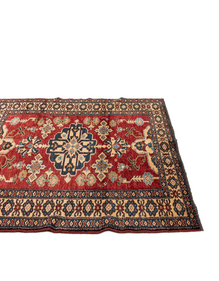 Detail image of  4' 3 x 5' 8  Hand Knotted Kazak Wool Rug