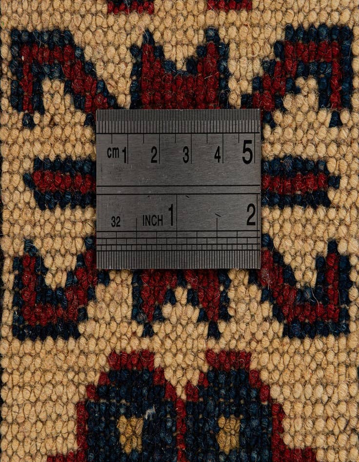 Detail image of  4' 3 x 5' 8  Hand Knotted Kazak Wool Rug