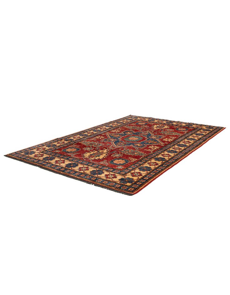 Detail image of  4' 6 x 6' 10  Hand Knotted Kazak Wool Rug