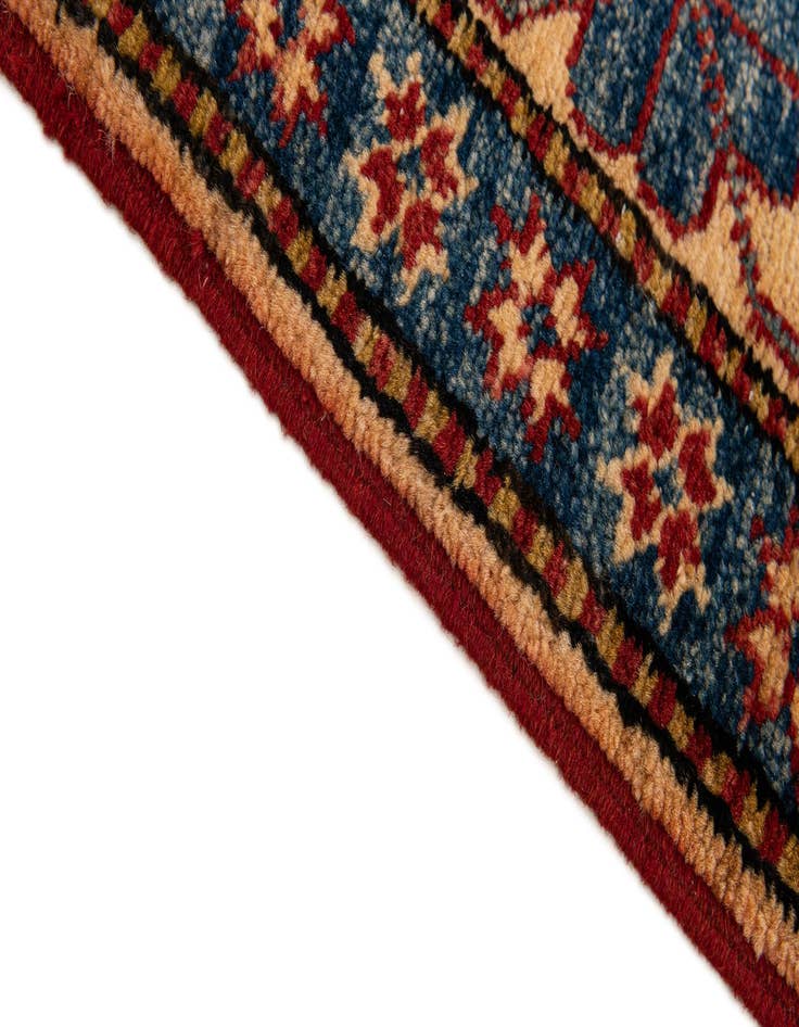 Detail image of  4' 6 x 6' 10  Hand Knotted Kazak Wool Rug