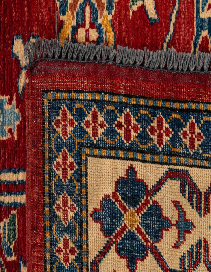 Detail image of  4' x 6'  Hand Knotted Kazak Wool Rug