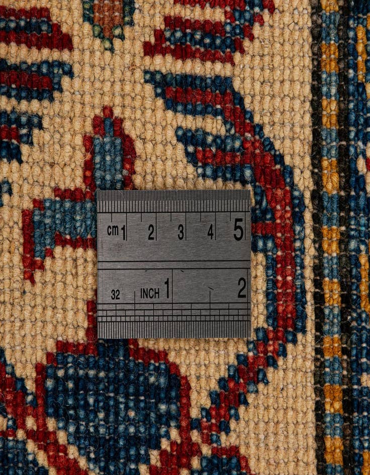 Detail image of  4' x 6'  Hand Knotted Kazak Wool Rug