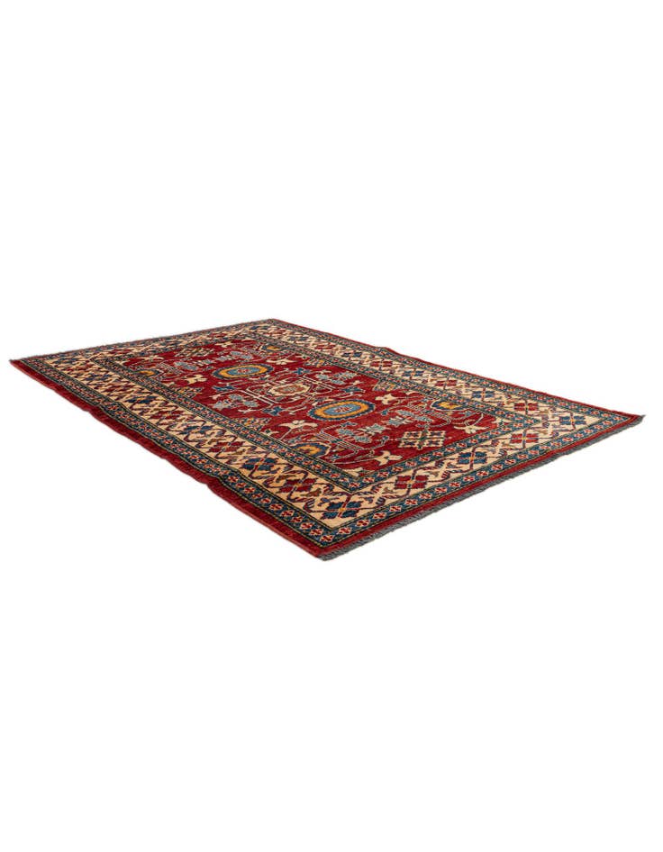 Detail image of  4' x 6'  Hand Knotted Kazak Wool Rug