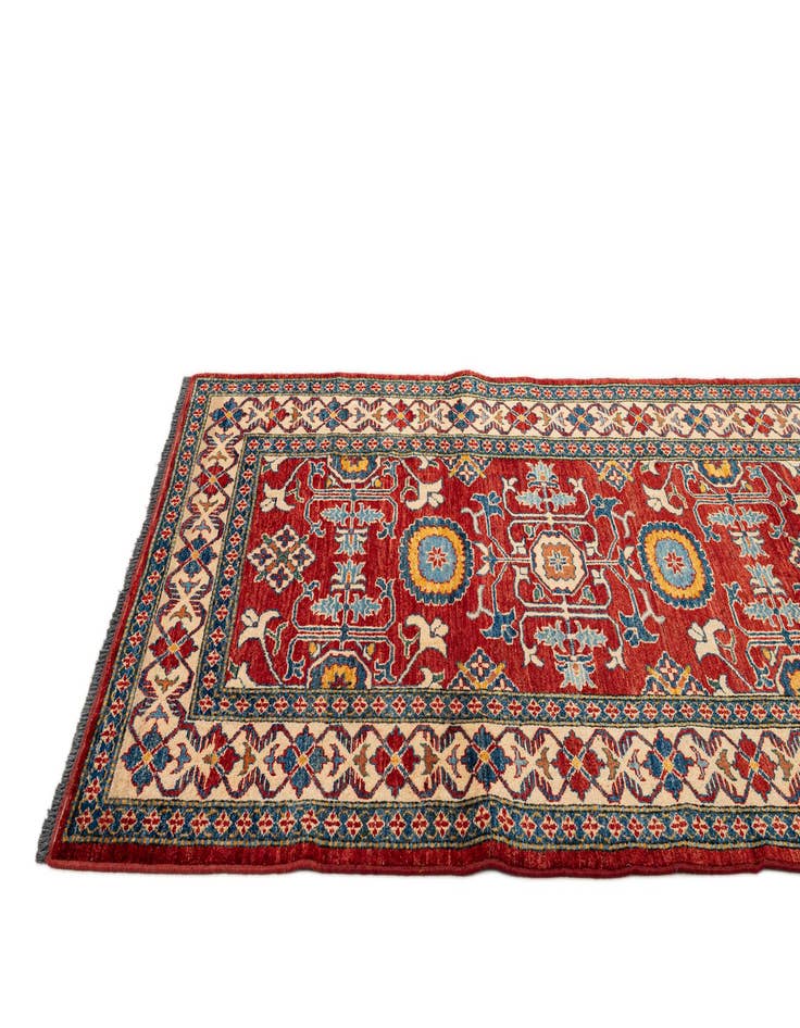 Detail image of  4' x 6'  Hand Knotted Kazak Wool Rug